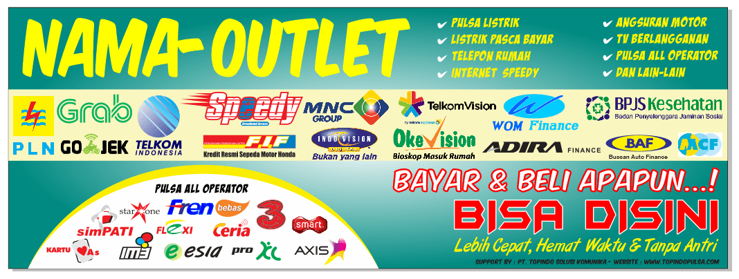 spanduk jual pulsa loket ppob