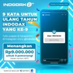 Berikan Ucapan Selamat Ulang Tahun ke INDODAX Dapat Hadiah Total Rp 9.000.000 dalam USDT