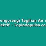 Cara Mengurangi Tagihan Air dengan Efektif