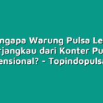 Mengapa Warung Pulsa Lebih Terjangkau dari Konter Pulsa Konvensional?