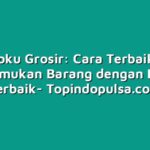 Topindoku Grosir: Cara Terbaik untuk Menemukan Barang dengan Harga Terbaik
