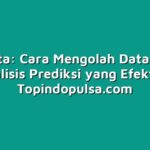 Tri Data: Cara Mengolah Data untuk Analisis Prediksi yang Efektif