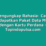 Mengungkap Rahasia: Cara Mendapatkan Paket Data Murah dengan Kartu Perdana