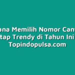 Bagaimana Memilih Nomor Cantik yang Tetap Trendy di Tahun Ini?