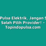 Grosir Pulsa Elektrik, Jangan Sampai Salah Pilih Provider!