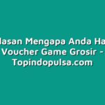 Inilah Alasan Mengapa Anda Harus Beli Voucher Game Grosir