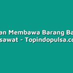 Tips Aman Membawa Barang Bawaan di Pesawat