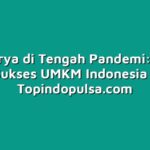 Berkarya di Tengah Pandemi: Kisah Sukses UMKM Indonesia