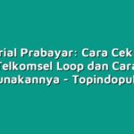Tutorial Prabayar: Cara Cek Poin Telkomsel Loop dan Cara Menggunakannya