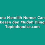 Bagaimana Memilih Nomor Cantik yang Berkesan dan Mudah Diingat
