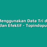 Cara Menggunakan Data Tri dengan Mudah dan Efektif