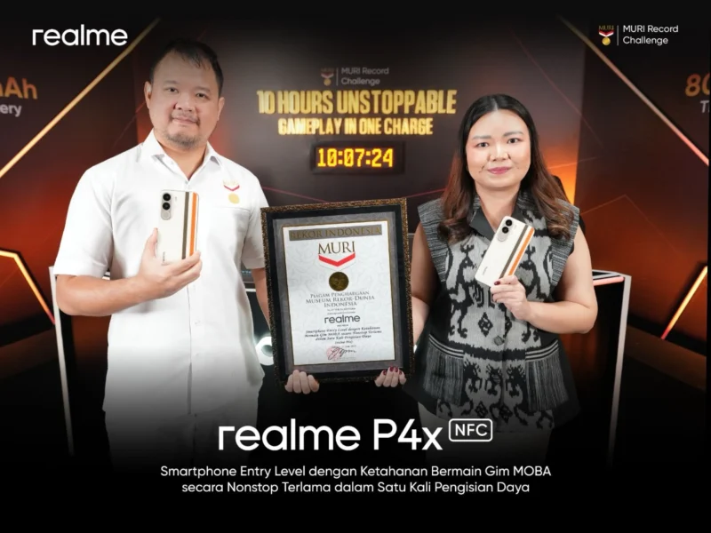 Realme P4x Ukir Sejarah: Rekor MURI 10 Jam Main MOBA Tanpa Ngecas!