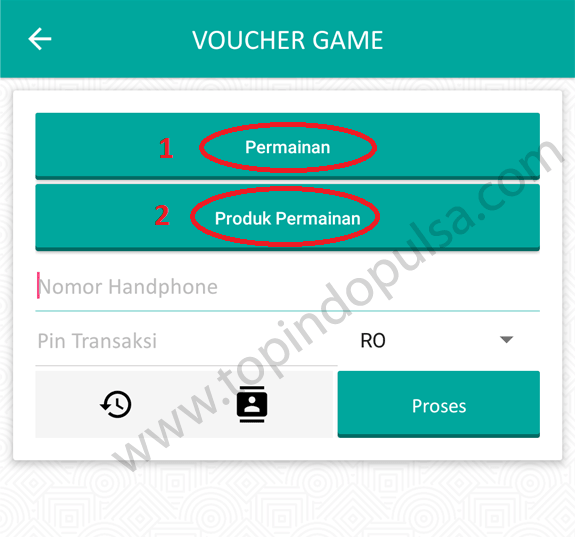 transaksi game via aplikasi topindo 2